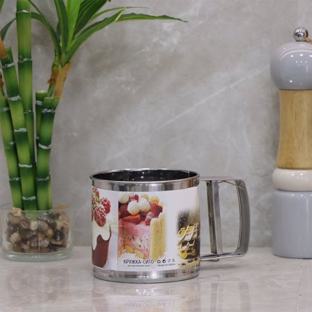 منخل طحين ستانلس ستيل 10سم مدور يد كبس A1/1 =رم8