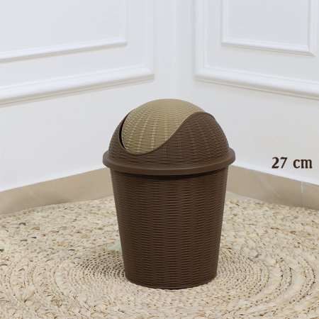 سطل مروحة مدور 27سم بلاستك حصير بني EL176/2 =رم6