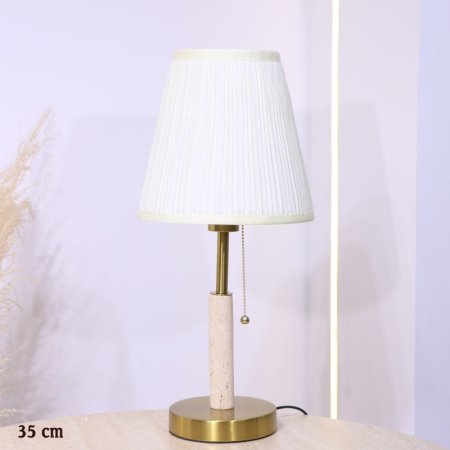 سهارة حديد ذهبي 35سم مدور خصر جبص بيج شيد بيج محزز EL9/1 =س26