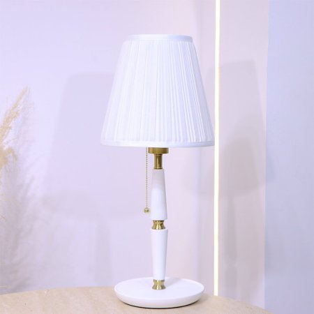 سهارة خشب 37سم قاعدة مدور ابيض شيد ابيض محزز EL9/6 =س26