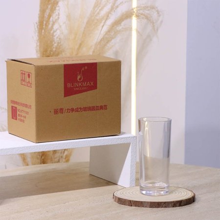 طقم كاسة ماء/6 زجاج سادة KTY1001 قاعدة مدور 230مل ++BM2