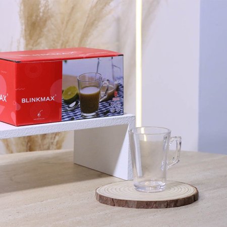 طقم كاسة شاي/6 زجاج سادة KTZB39 فيلا 130مل ++BM2