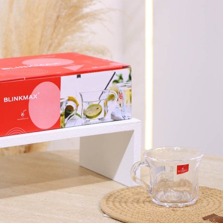 طقم كاسة شاي/6 زجاج سادة 180مل KTZB60 وردة ++BM2