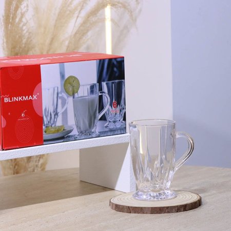 طقم كاسة كوكتيل /6 زجاج سادة KTZB83 دمعة 285مل ++BM2