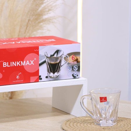 طقم كاسة شاي/6 زجاج سادة 125مل KTZB150 معلوج ++BM2