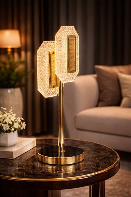 سهارة 2تحفة كرستال مستطيل مبزر مضيئ BL144/37 =س4