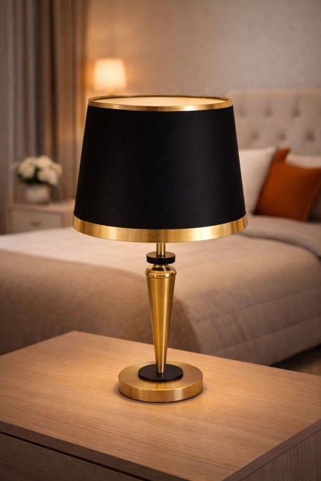 سهارة حديد ذهبي شكل قرطوس شيد اسود BL144/15 =س4