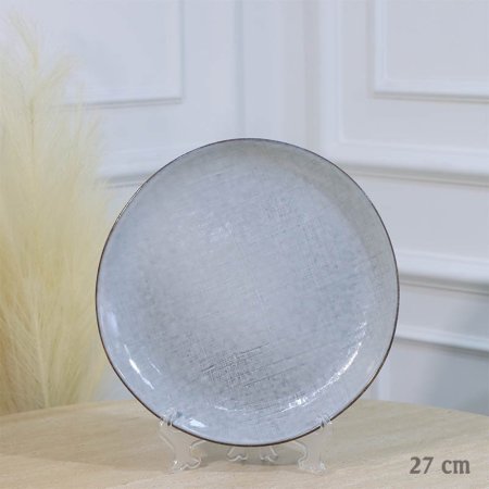 صحن سفرة بورسلان صفح 27 سم سكني A35/19 =ع1