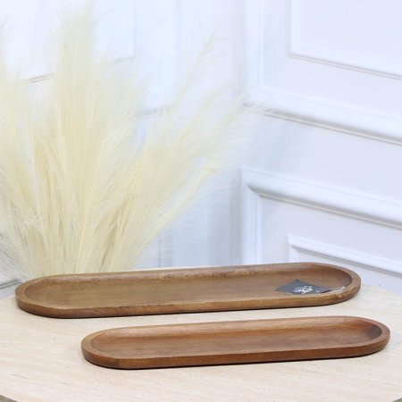 طقم /2 جاط بيضاوي 43*14+51*16سم خشب هندي HO202509 %ه12