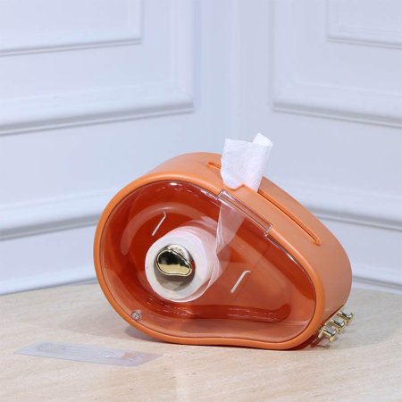 علبة محارم لفاف بلاستك شكل ابوجادو ملون غطا اكرلك تلزيق A155/9 =ع3