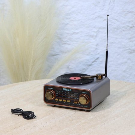 ردايو مربع مع اسطوانة اسود  A149/3 مع سماعة سبكير بلوتوث =WW