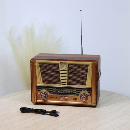 ردايو مستطيل شكل انتيكا A149/6 بطاريات مع سماعة سبيكر بلوتوث  =WW