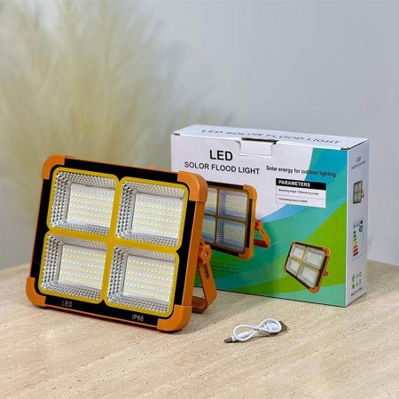 كشاف 4عين مستطيل A11/12 طاقة شمسية 35سم USB قاعدة للتثبيت =WW