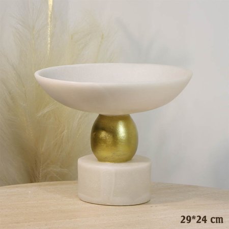 جاط بولاريزن سكري مدور 29*24سم خصر طابة ذهبي بقاعدة A26/12 =ع5