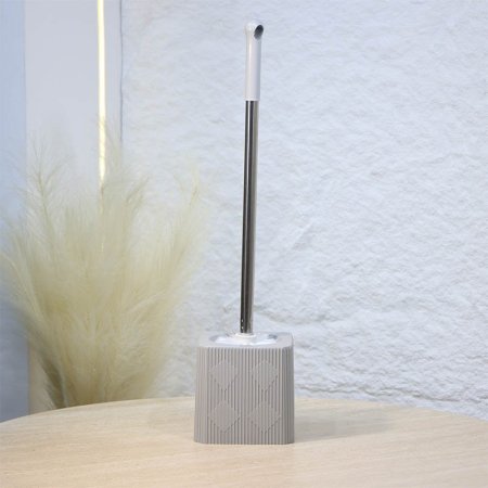 فرشاة حمام 50سم بلاستك سكني مربع محزز يد ستانلس طويل A213/3 =ع5