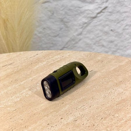 كشاف يد بلاستك زيتي A104/1 شاحن طاقة شمسية =WW