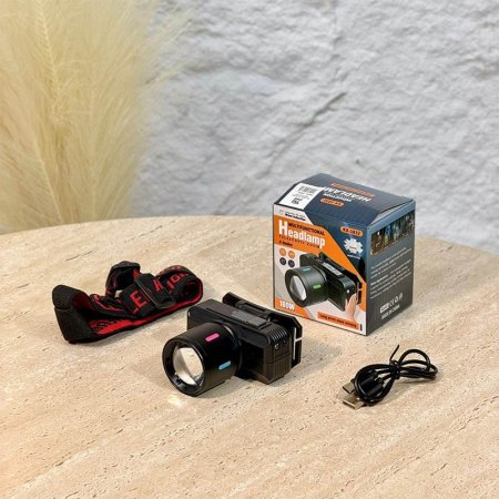 كشاف راس شكل كاميرا A104/4 مع حزام وشاحن 100واط =WW