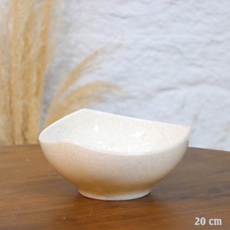 جاط سلطة مدور 20سم اطار معرج ميلامين رخام بيج A70/17 =ع1