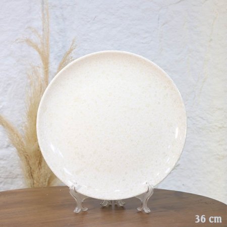 سدر مدور 36سم ميلامين رخام بيج A70/25 =ع1