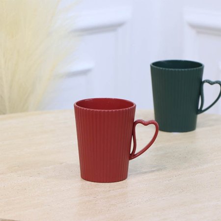 كاسة ماغ بلاستك محزز ملون يد قلب A155/1 =ع1