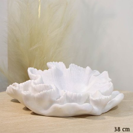 تحفة بولاريزن ابيض 38سم شكل مرجان A26/1 =ع5
