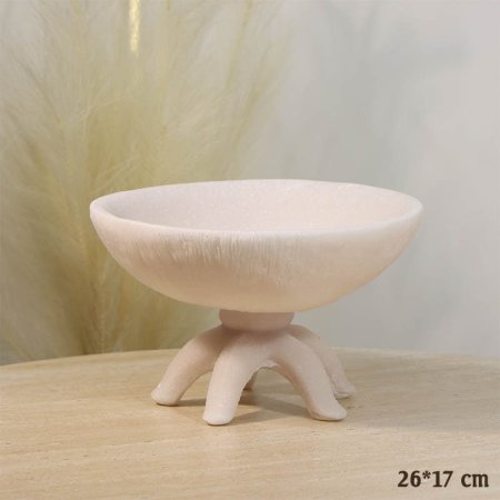 جاط بولاريزن ابيض مدور محزز 17*25سم قاعدة نجمه البحر A26/24 =ع5