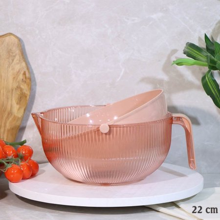 مصفاة ارز بلاستك مدور 22سم مع جاط اكرلك A106/2 =ع3