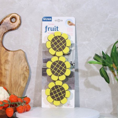 طقم/3 ليفة شكل وردة دوار شمس ملون ع.كرتون A105/9 =ع3