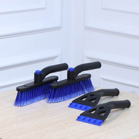 طقم/5 ادوات تنظيف فراشي 2 + 2 ممسحة زجاج + عصا بلاستك طويل A105/16 =ع3