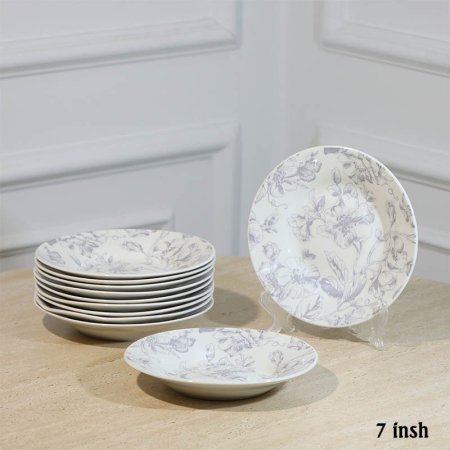 صحن 7" بورسلان ابيض ت.12 مورد سكني ++م.د