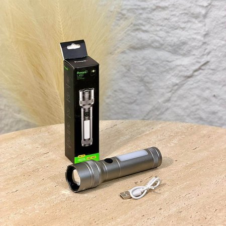 كشاف يد حديد سكني 6اضاءات A12/3 شاحن يو اس بي =WW