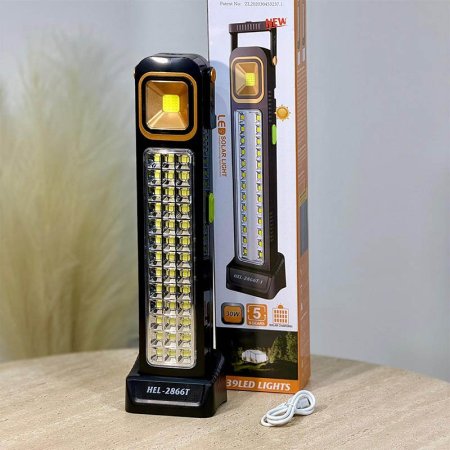 كشاف ليد 2عين بلاستك مستطيل 5 عيارات شحن يو اس بي بقاعدة WW= A12/7