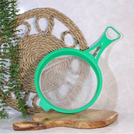 مصفاة بلاستك 25سم مدور ملون يد طويل A213/19 =ع4