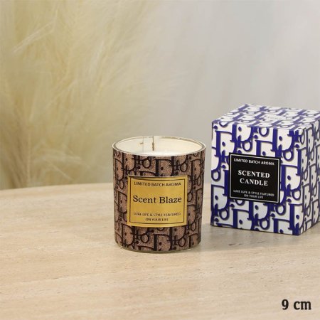 شمعة معطرة 9سم جلد بيج DIOR اسطواني A67/5 =ع5