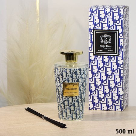 معطر جو سائل 500مل مع عيدان علبة زجاج DIOR اسطواني A67/7 =ع5