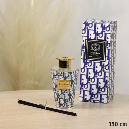 معطر جو سائل 150مل مع عيدان علبة زجاج DIOR اسطواني A67/9 =ع5