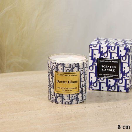 شمعة معطرة 8سم جلد بيج DIOR اسطواني A67/11 =ع5