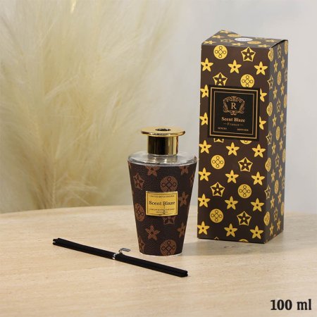 معطر جو سائل 100مل مع عيدان علبة زجاج اسطواني A67/15 =ع5