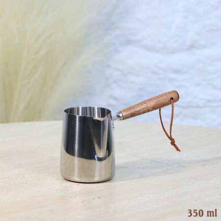 بكرج غلاية 350مل ستانلس ستيل يد خشب A38/9 =ع2