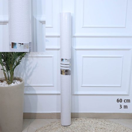 رول ورق جدران 60سم*3م جبص ابيض محزز A131/2 =ع3