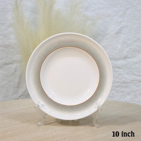 صحن جور 10" ميلامين ابيض لميع اطار موشح سكني A44/9 =ع1