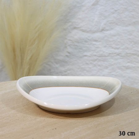 جاط مدور 30سم اطار معرج ميلامين ابيض لميع اطار موشح سكني A44/12 =ع1