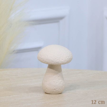 تحفة شكل فطر 12سم جبص بيج A36/1 =ع1