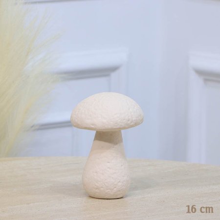 تحفة شكل فطر 16سم جبص بيج A36/2 =ع1