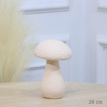 تحفة شكل فطر 20سم جبص بيج A36/3 =ع1