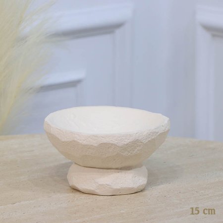 مضيفة مدور 16سم برجل جبص بيج A36/8 =ع1