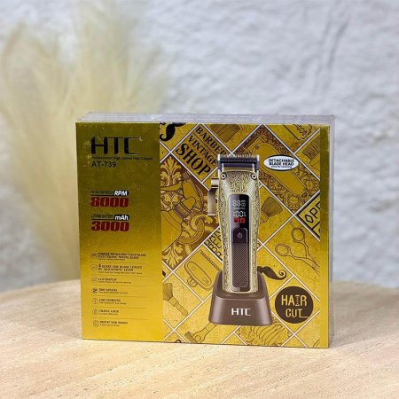 ماكنة HTC حلاقة ذقن A103/3 شاشة رقمية 3000ملي امبير قاعدة شحن 10رؤوس =WW