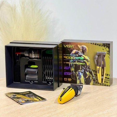 ماكنة حلاقة مع 6 درجات + فرشاة  V-285 وزيت =WW