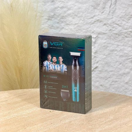 ماكنة حلاقة ذقن VGR الاصلية 2*1شاشة رقمية 500ملي امبير ذهبي V-361 شحن =WW