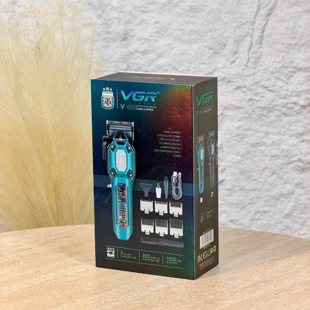 ماكنة حلاقة مع 6 درجات + فرشاة  V-600-B وزيت =WW